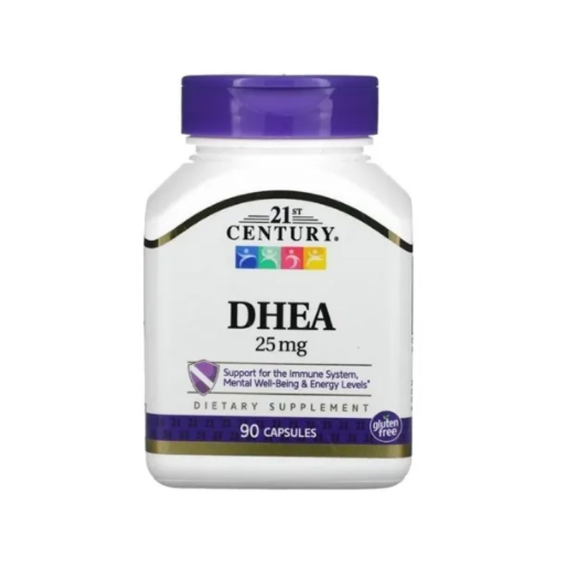 Suplemento Dhea 21st Century 25mg 90 Cap Libido Salud Sexual 