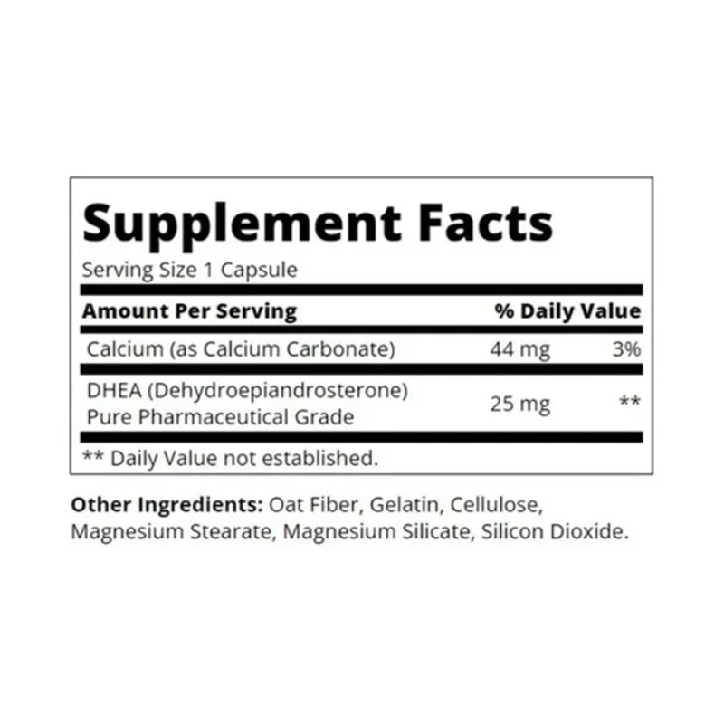 Suplemento Dhea 21st Century 25mg 90 Cap Libido Salud Sexual