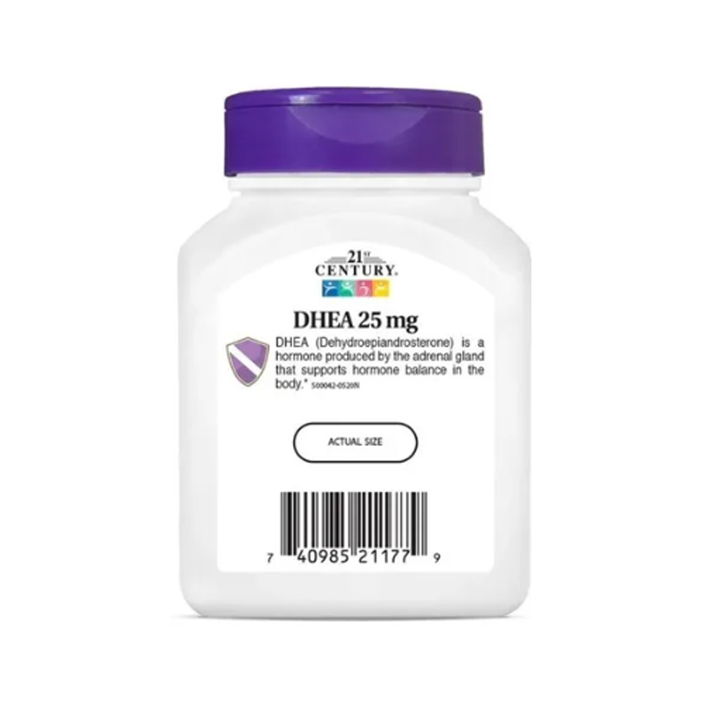 Suplemento Dhea 21st Century 25mg 90 Cap Libido Salud Sexual 