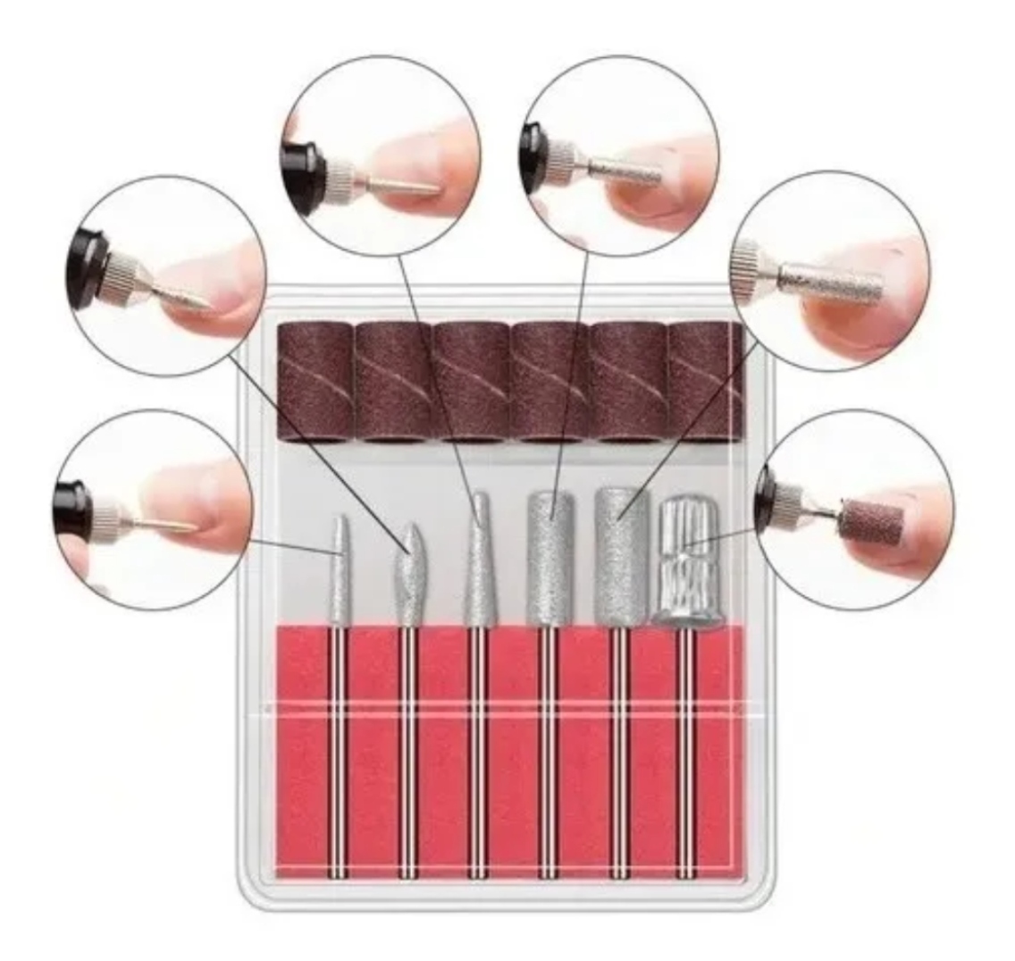 Kit Pulidor De Esmeril Para Cuidado De Uñas Semiprofesional