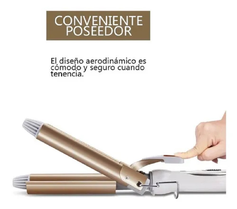 Rizadora De Cabello 3 Tubos Ferro  de Ceramica  