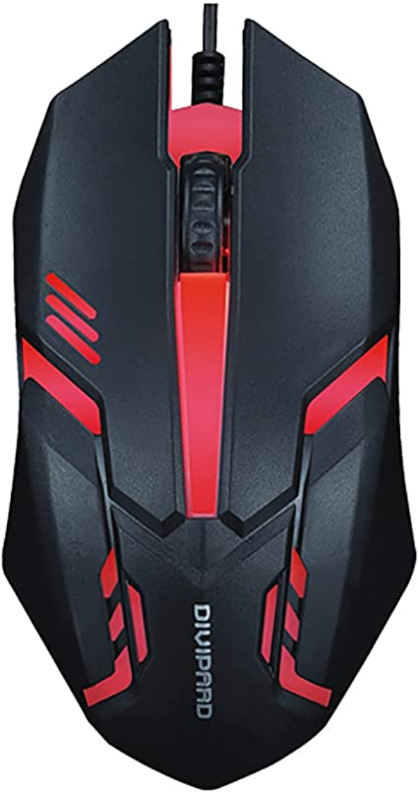  Mouse De Juego Game Divipart Negro Con Luz Led