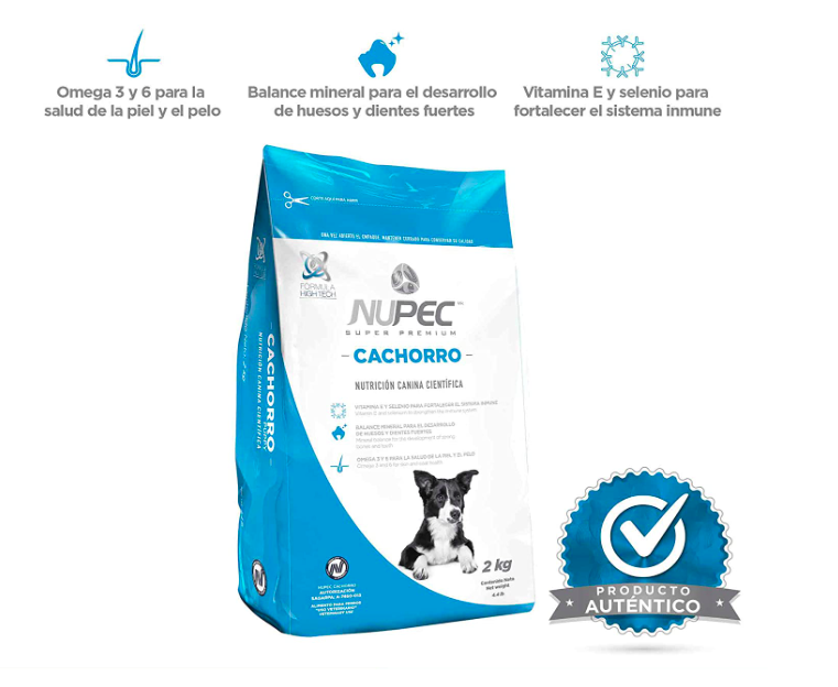 Alimento para perro Nupec cachorro raza mediana y grande 20 Kg