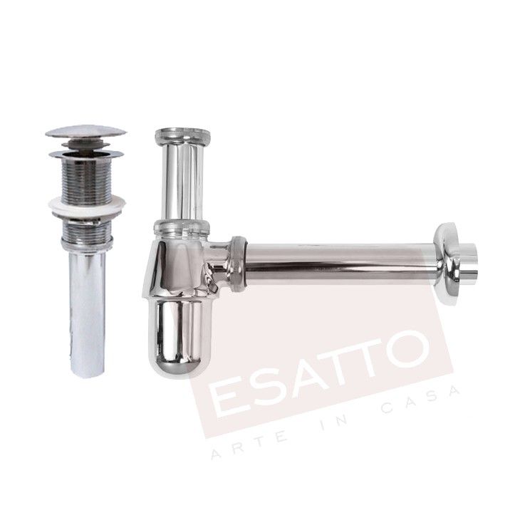 Esatto® Kit Vonia N Paquete Lavabo Ovalin Negro Llave Dren