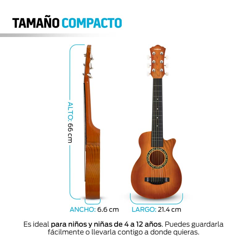 Guitarra para Niños de 4 a 12 años con Correa Ajustable Redlemon
