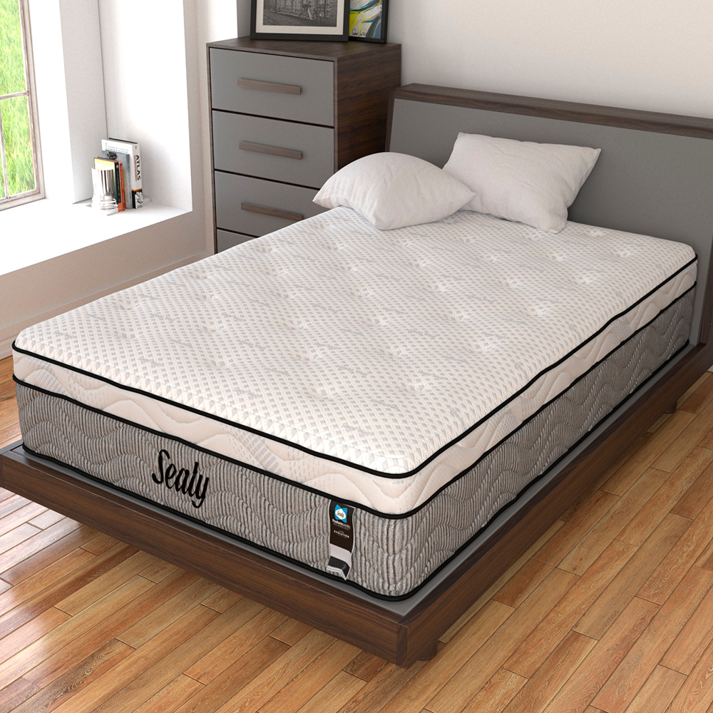 Colchón y Box Matrimonial Sweet Moby Sealy Ortopédico.