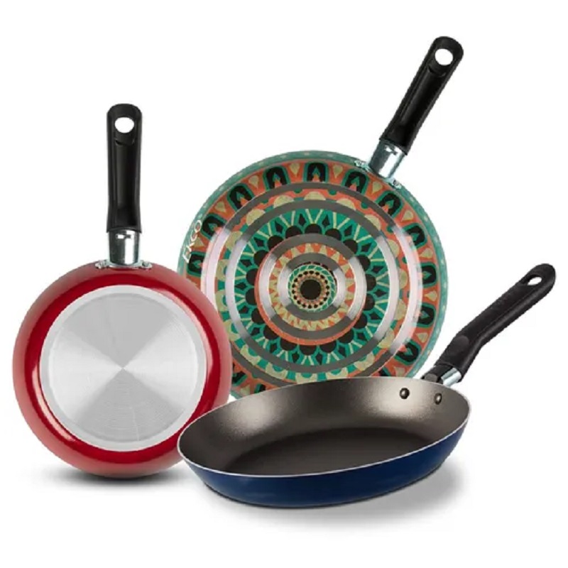 3 Pack De Sartenes Antiadherente 3 Colores