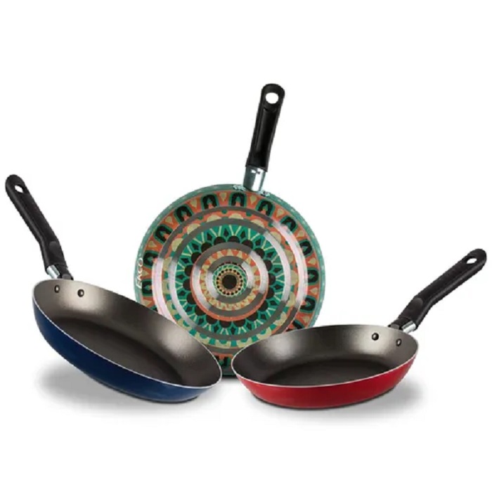 3 Pack De Sartenes Antiadherente 3 Colores