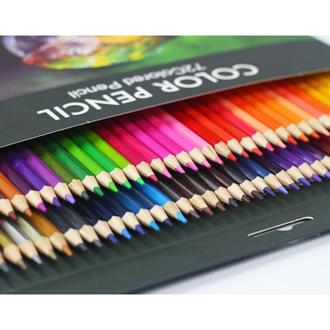 Set 72 Colores De Madera Surtidos para Dibujo y Arte Brutfuner Con Estuche