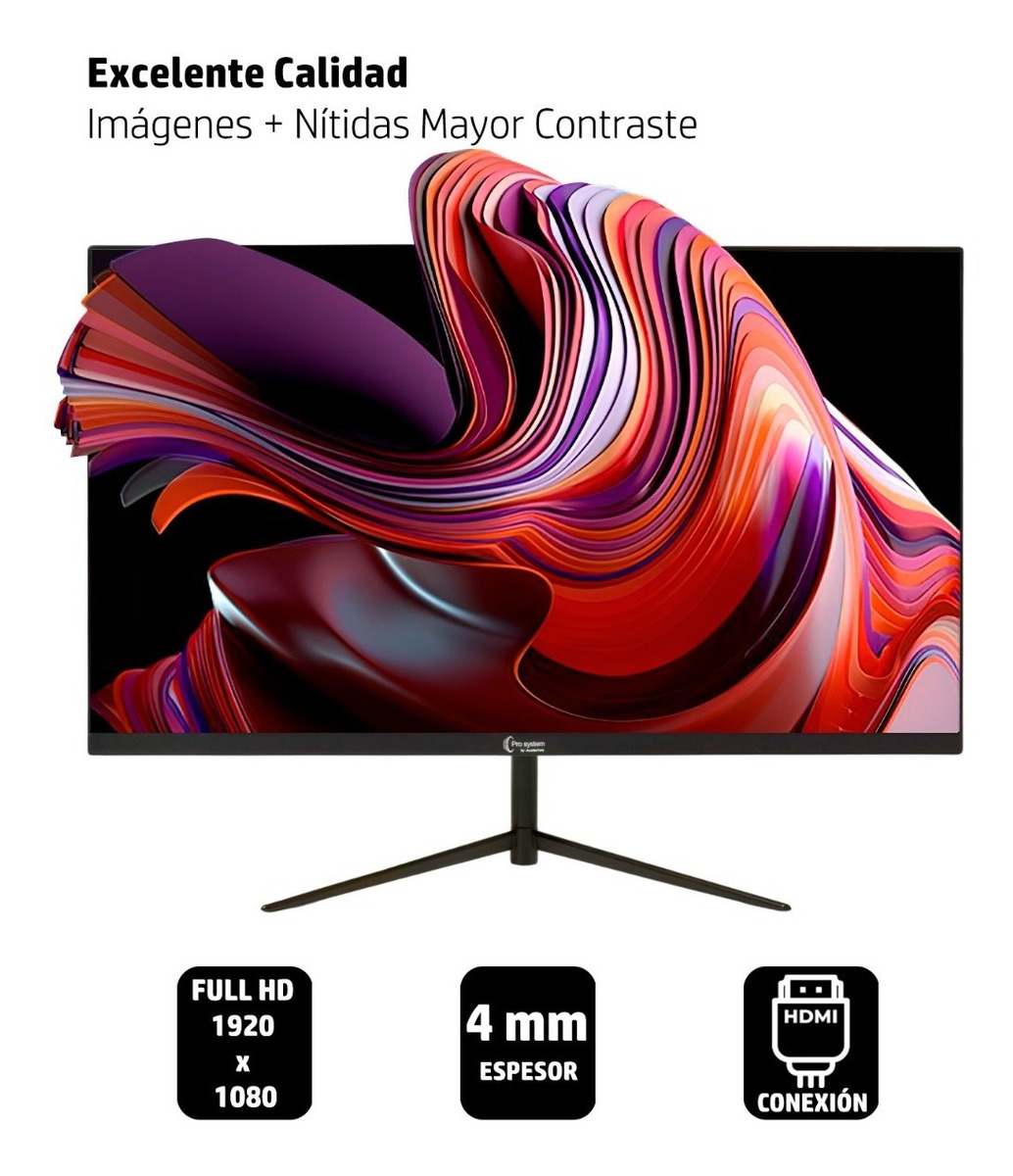 Monitor Gamer 24 pulgadas 75 hz Audiotek 2ms 1920x1080 Hdmi Displayport 40w