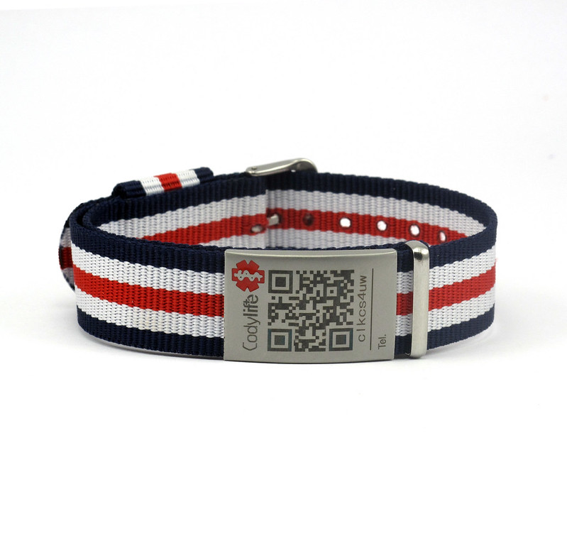 Pulsera de Identificación Médica con código QR Codylife Nato R23
