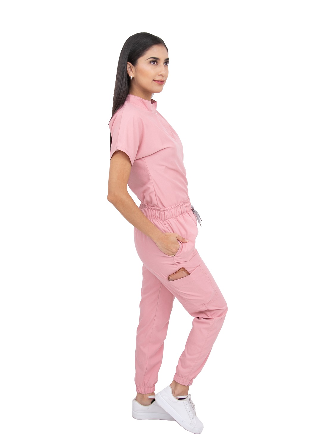 Pijama Quirúrgica Palo de Rosa Dama Jogger Antifluido Scrubs