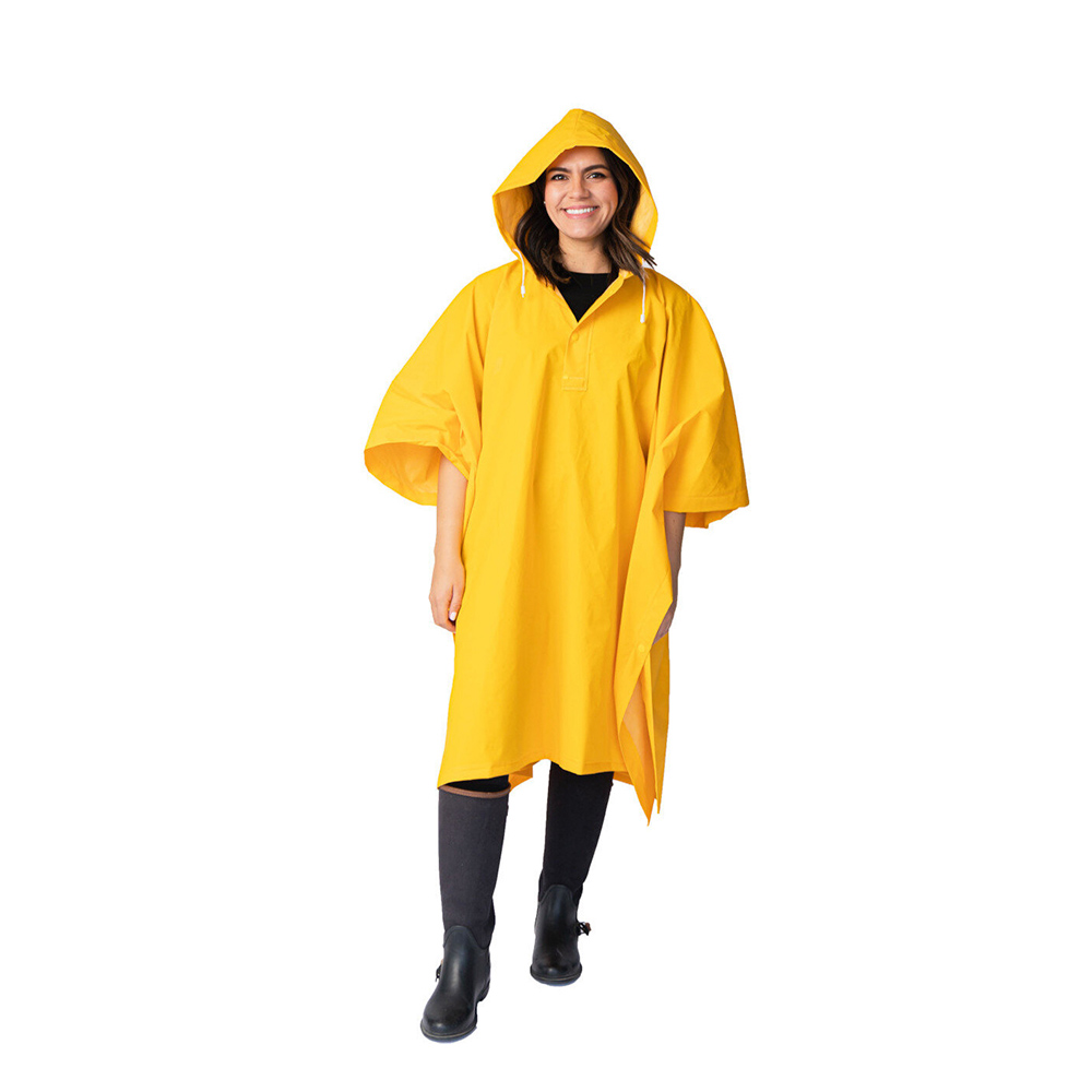 Impermeable Poncho Lluvias capamanga con reflejante Uso rudo Unitalla Unisex