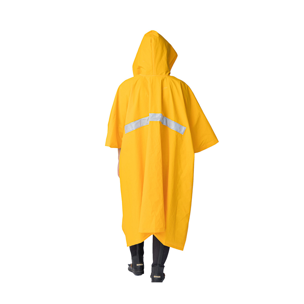 Impermeable Poncho Lluvias capamanga con reflejante Uso rudo Unitalla Unisex