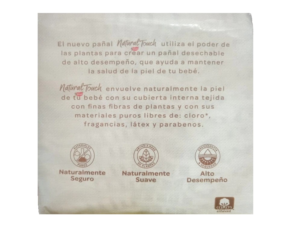 Huggies 12pz natural touch etapa RC recien nacido pañales de bebes