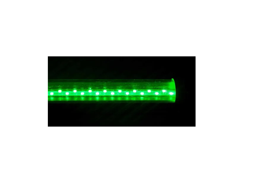 Lampara Led 20w Con Canaleta 1.20 Mt Verde Transparente 10pzs