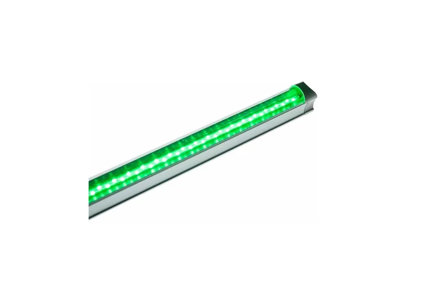 Lampara Led 20w Con Canaleta 1.20 Mt Verde Transparente 10pzs