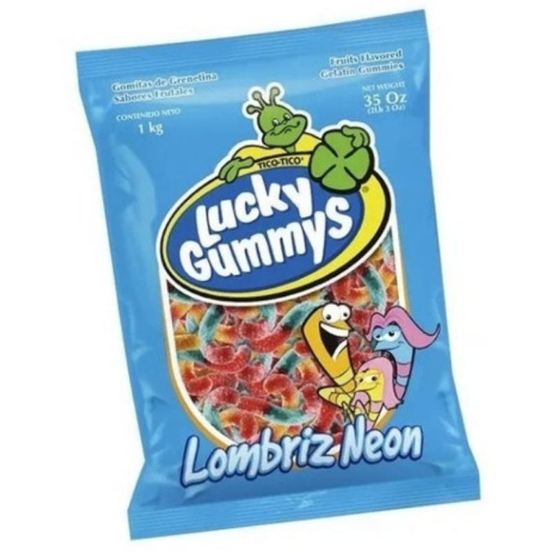LUCKY GUMMYS LOMBRIZ NEON 1 KG