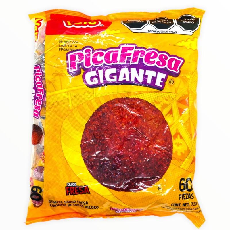 GOMITA PICA FRESA GIGANTE 60 PIEZAS