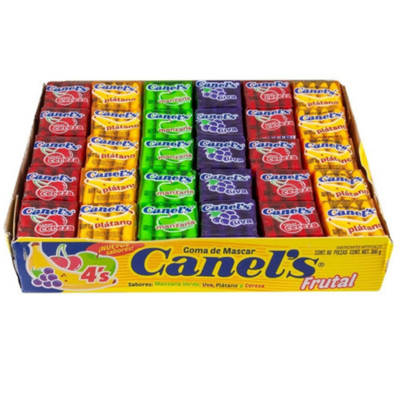 CHICLE CANELS 4S FRUTAS 60 PIEZAS