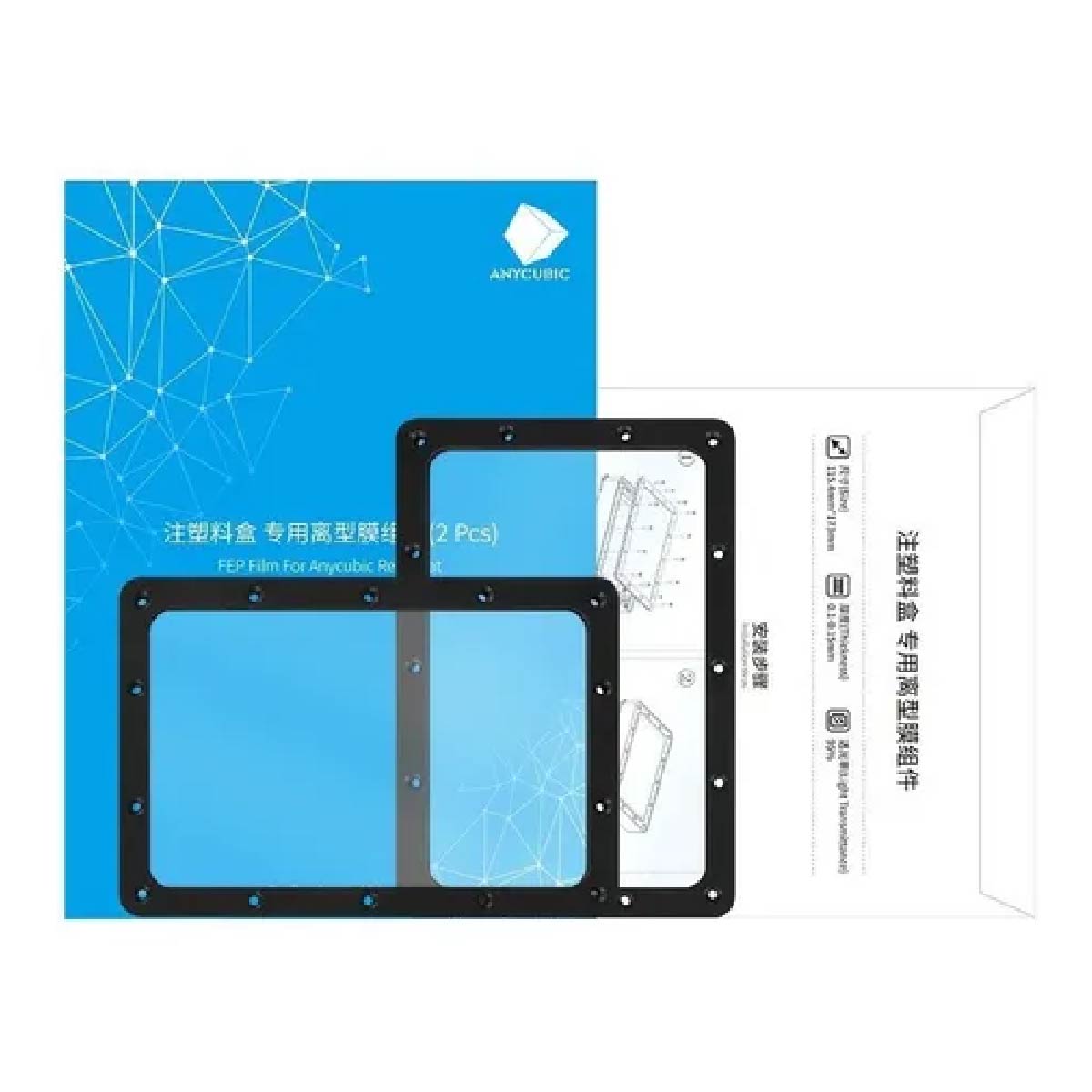 Pelicula Fep Para Impresora 3d Mono 2k / 4k Con Marco 2 Pzas