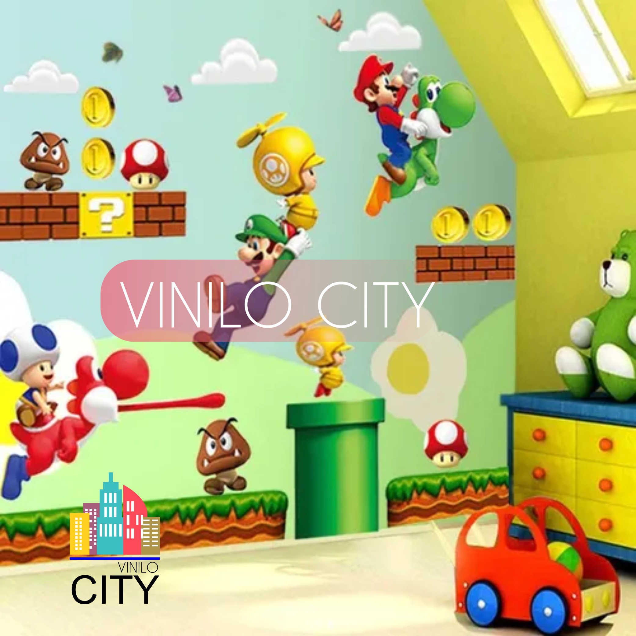 VINIL DECORATIVO MARIO BROS 