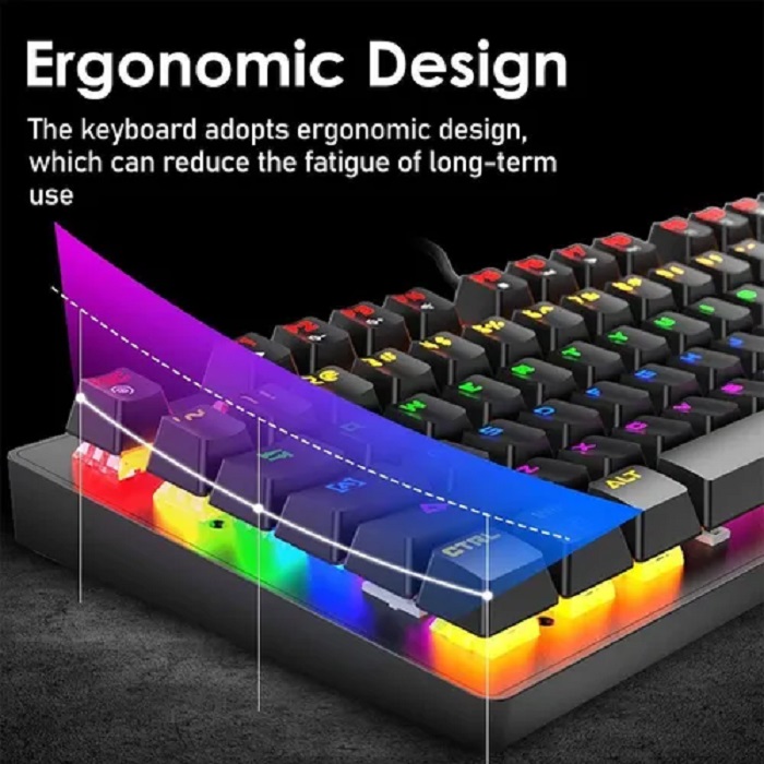 Teclado Gamer Mecanico 87 Teclas Negro