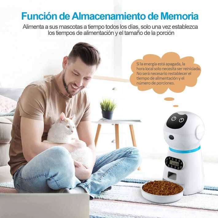 Dispensador De Alimento Automatico Para Perros Y Gatos 