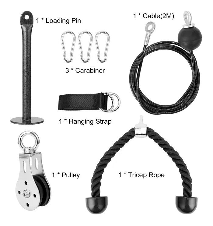 Equipo Fitness Diy Gimnasio Polea  Con Cable Para Biceps Triceps