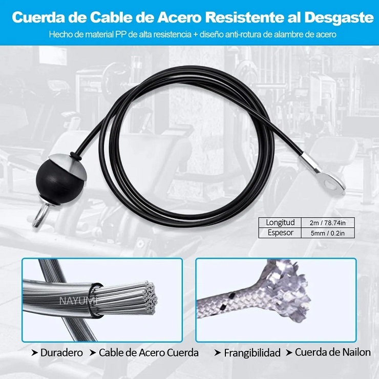 Equipo Fitness Diy Gimnasio Polea  Con Cable Para Biceps Triceps