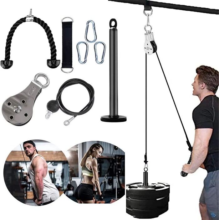 Equipo Fitness Diy Gimnasio Polea  Con Cable Para Biceps Triceps