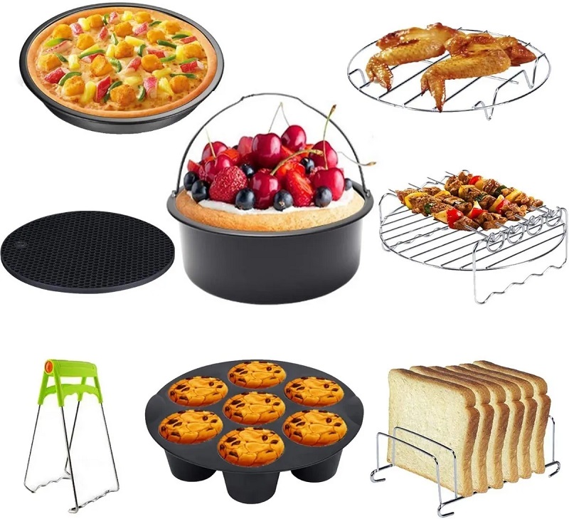 Set 8 Accesorios Para Freidora De Aire 