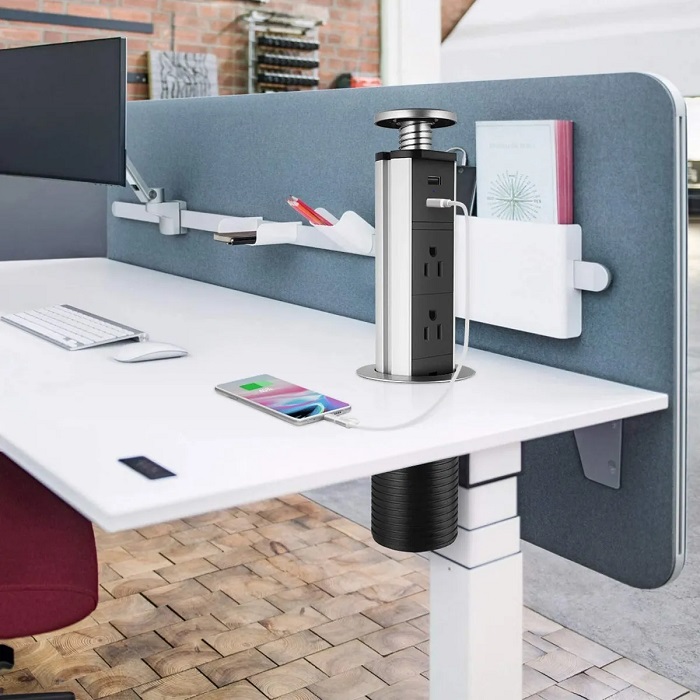 Cargador Usb Oculto Multicontacto De Torre 3 Us Plug Y 2 Usb