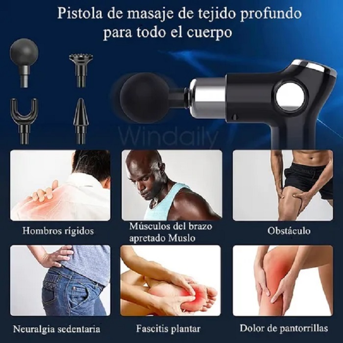 Mini Pistola Masajeador Fascial Relajación Muscular Portátil
