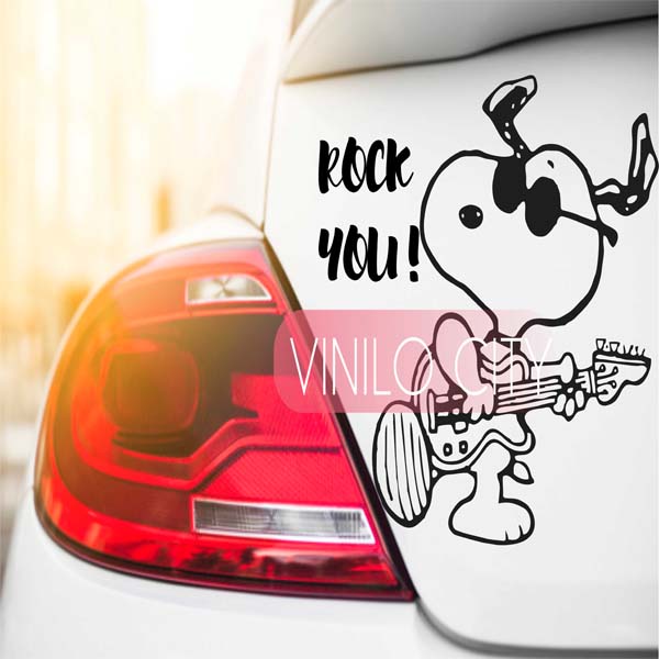 Sticker para carro calcomania de Snoopy