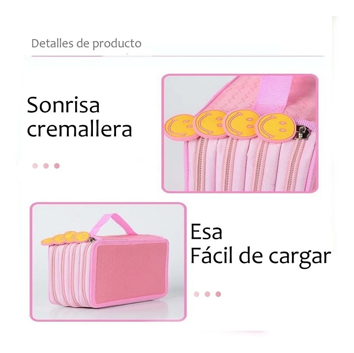 Lapicera Organizador De Lapices Colores Rosa