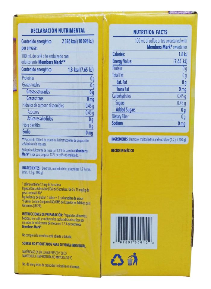 Splenda Endulzante Caja C/600 Sobres De 1 Gr