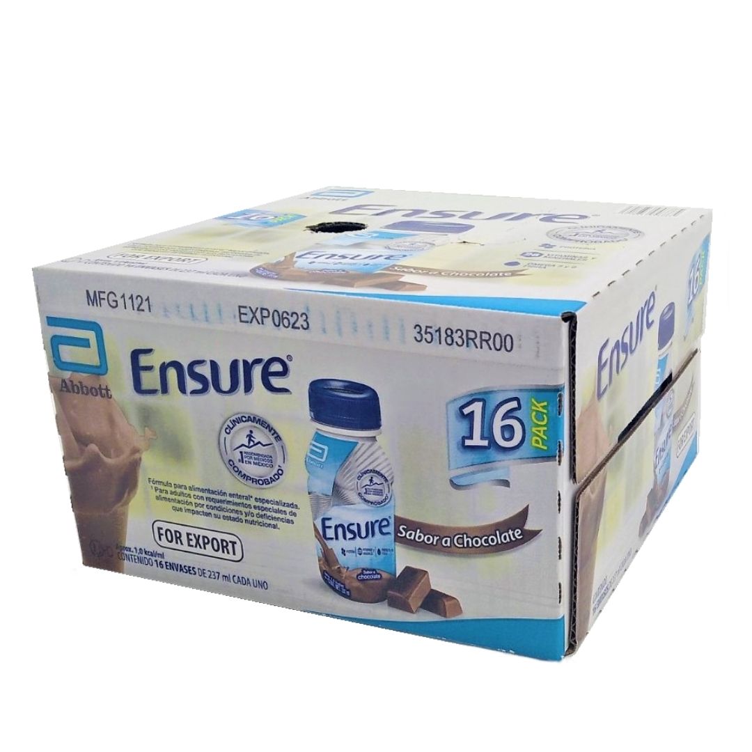 Ensure Caja Con 16 Piezas De 237ml Sabor Chocolate