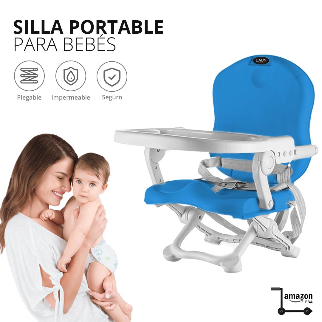 SILLA MODULAR PERIQUERA BEBE PORTATIL PLEGABLE ASIENTO CON CHAROLA PELDAÑOS GAON BOOSTER