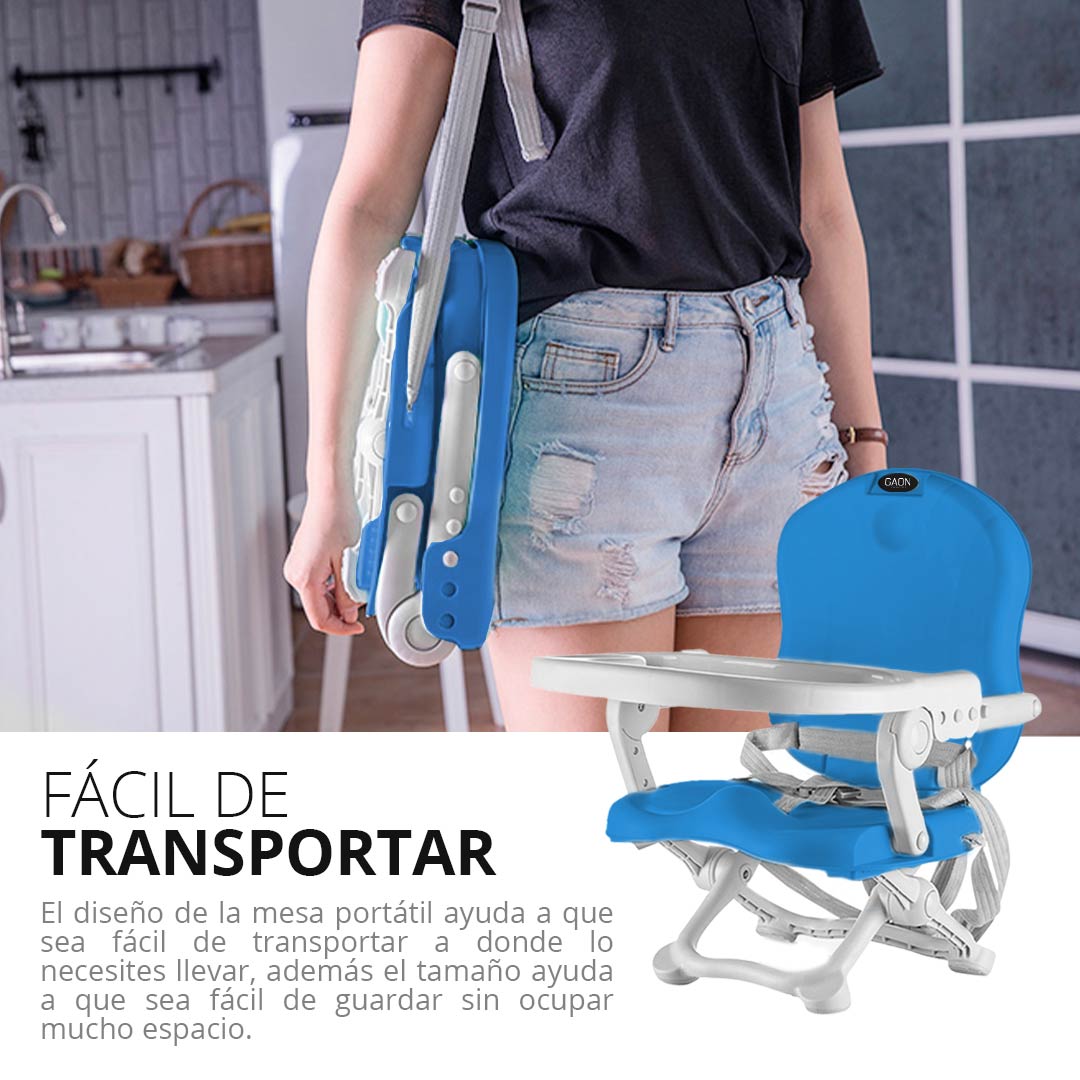 SILLA MODULAR PERIQUERA BEBE PORTATIL PLEGABLE ASIENTO CON CHAROLA PELDAÑOS GAON BOOSTER