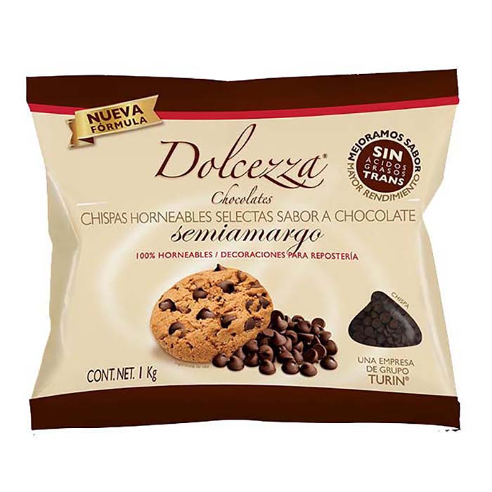 Chispas de chocolate semiamargo Dolcezza 1 Kg