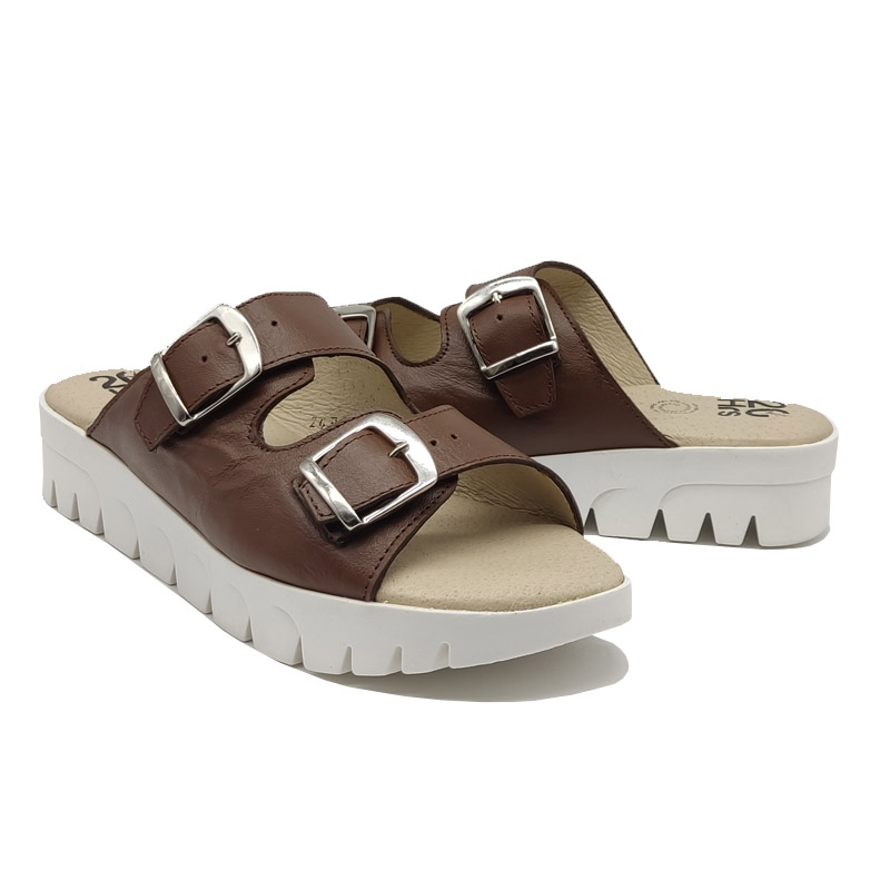 Huarache 20hrs 062 Café Miel Mujer 100% Piel Cómodos Bonitos .