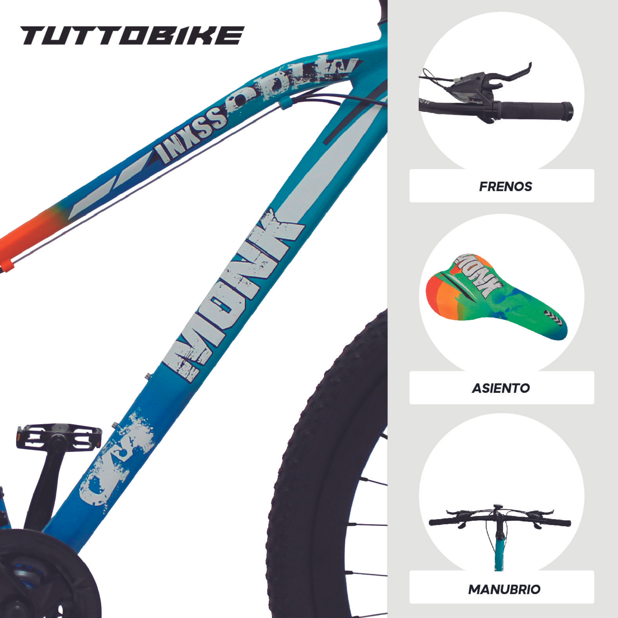 Bicicleta Montaña Monk Inxss Shimano F/dis Rodada 29 21 Vel