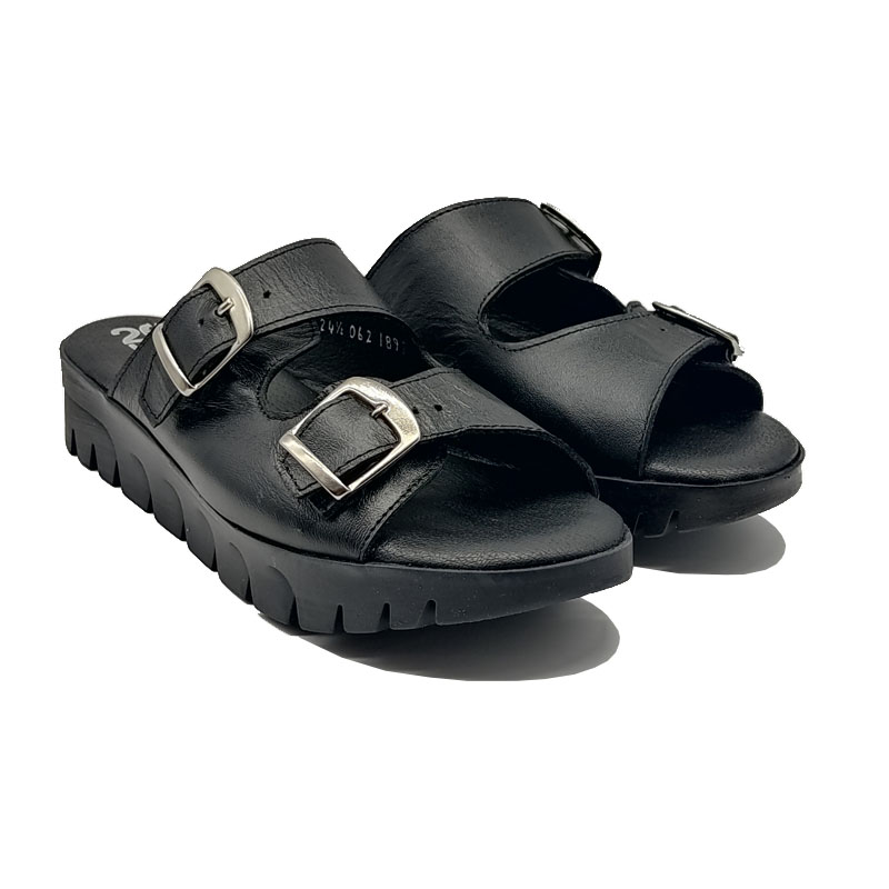 Huarache 20hrs 062 Negro Total Mujer 100% Piel Cómodos Bonitos