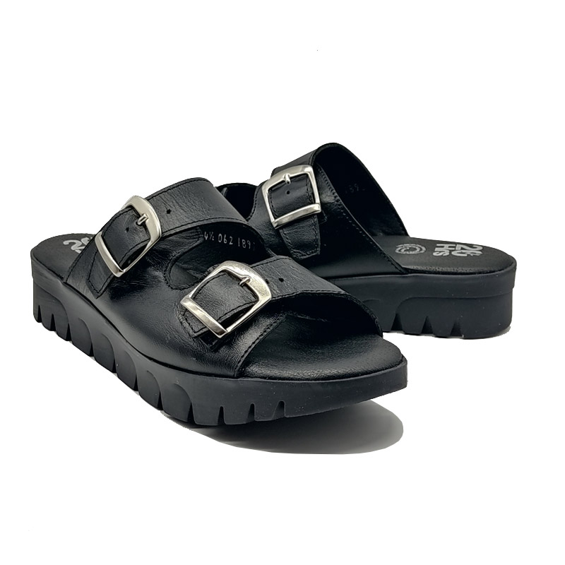 Huarache 20hrs 062 Negro Total Mujer 100% Piel Cómodos Bonitos