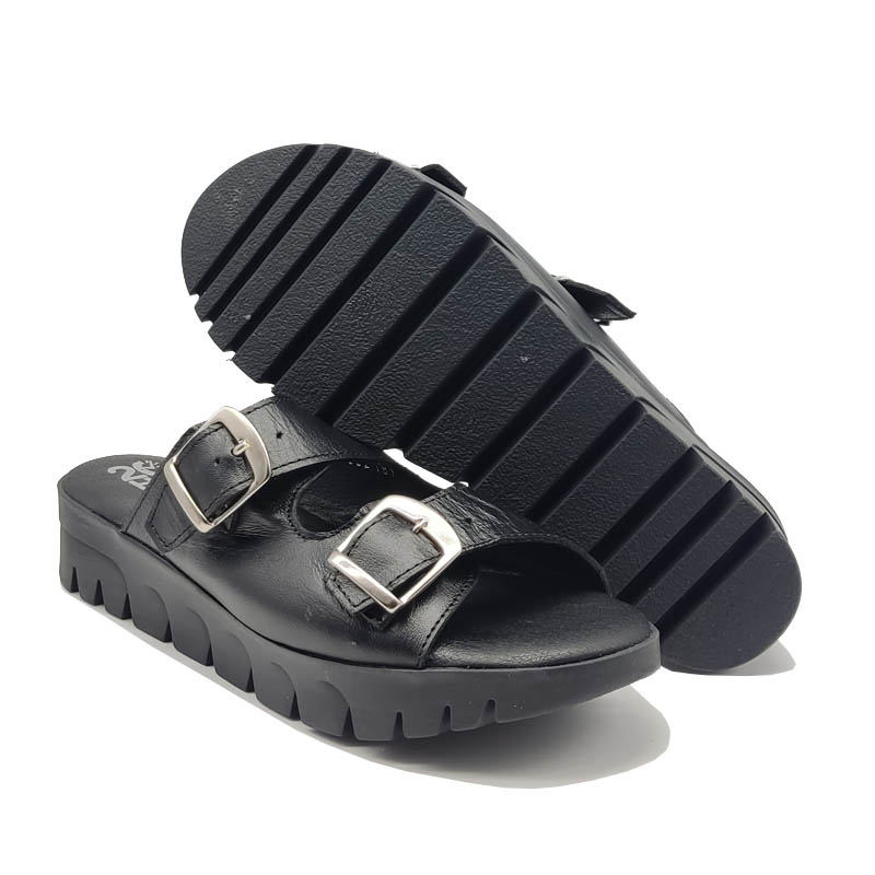 Huarache 20hrs 062 Negro Total Mujer 100% Piel Cómodos Bonitos