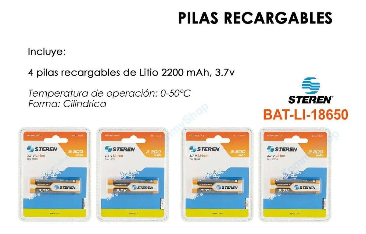 Pilas Recargables 18650 3.7 V P Aparatos Bocinas Li-tio