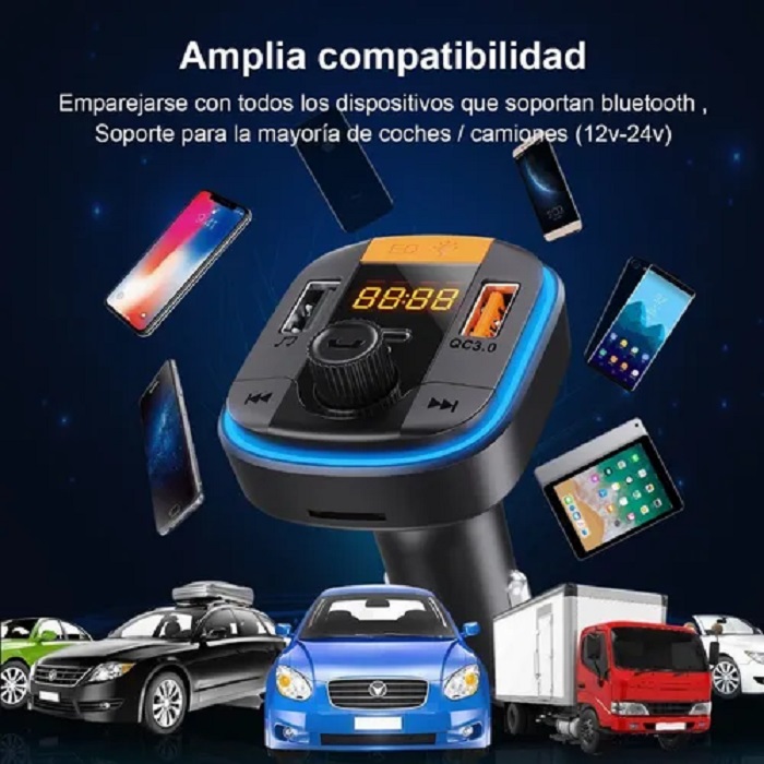 Transmisor Fm Bluetooth Inalámbrico