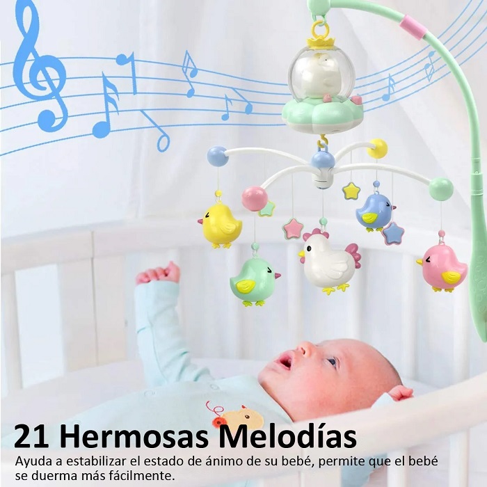 Móvil Musical Para Cuna De Bebé