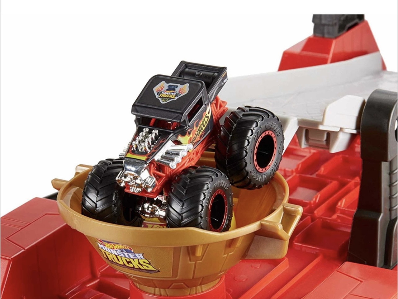 Pista Hot Wheels Monster Trucks Mt Mobile Downhill Play Set